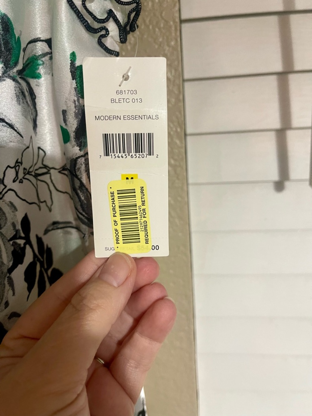 Oscar De La Renta Green Floral Silk Camisole - Picture 6 of 6